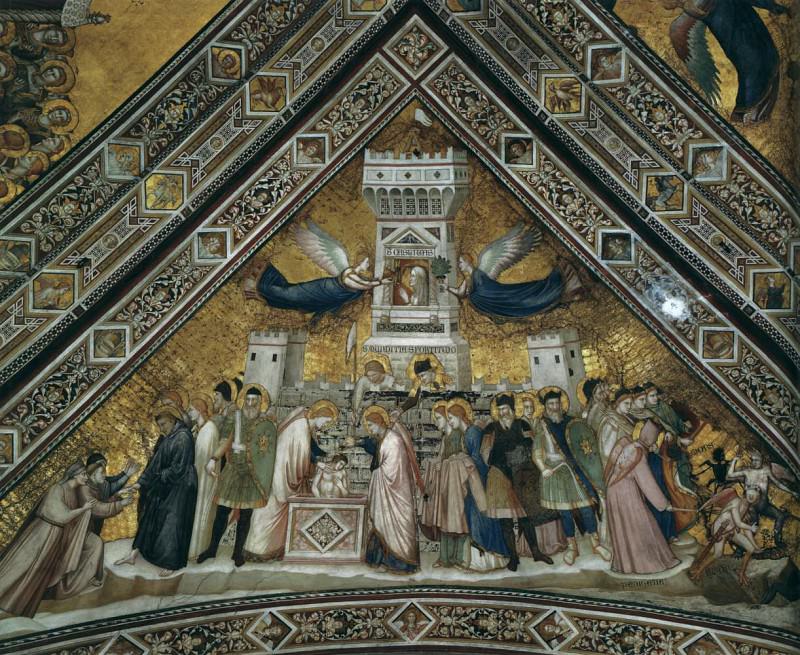 Frescoes in the crossing vault – Allegory of Chastity, Giotto di Bondone