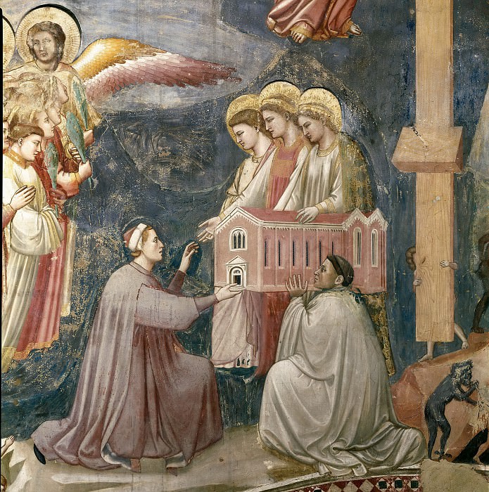 54 Last Judgment; detail – Enrico Scrovegni Offering the Chapel, Giotto di Bondone