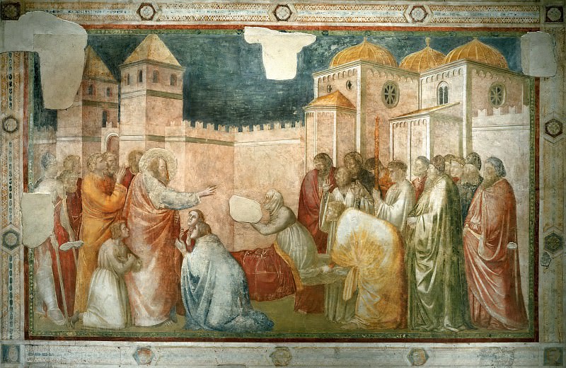 Капелла Перуцци: Воскрешение Друзианы Иоанном Богословом, Джотто ди Бондоне