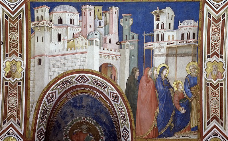 Frescoes of the north transept – Return of Christ to Jerusalem, Giotto di Bondone