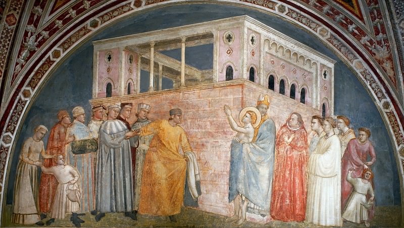 Bardi Chapel: Renunciation of Wordly Goods, Giotto di Bondone