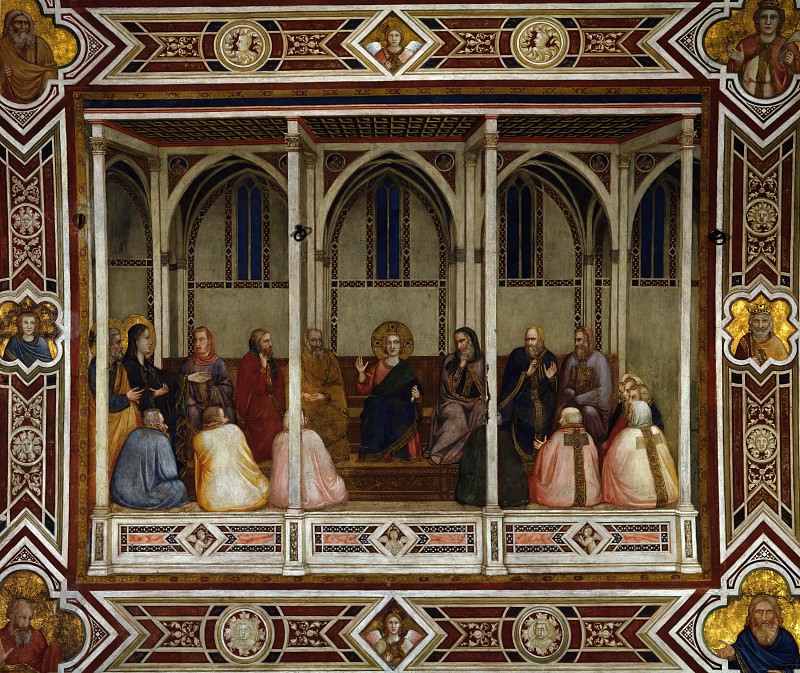 Фрески правого трансепта – Иисус среди книжников, Джотто ди Бондоне