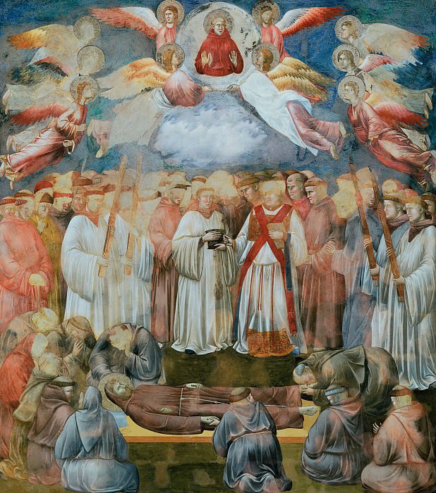 Сцены из жизни святого Франциска: 20 Смерть и вознесение Святого Франциска , Джотто ди Бондоне