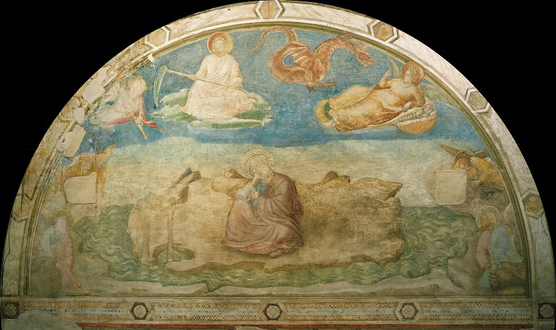 Peruzzi Chapel: St John on Patmos, Giotto di Bondone