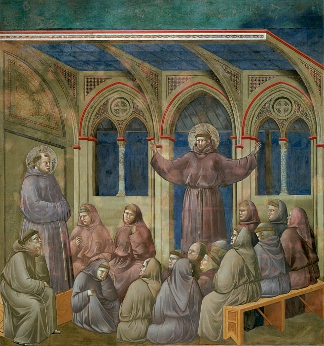 Legend of St Francis 18. Apparition at Arles, Giotto di Bondone
