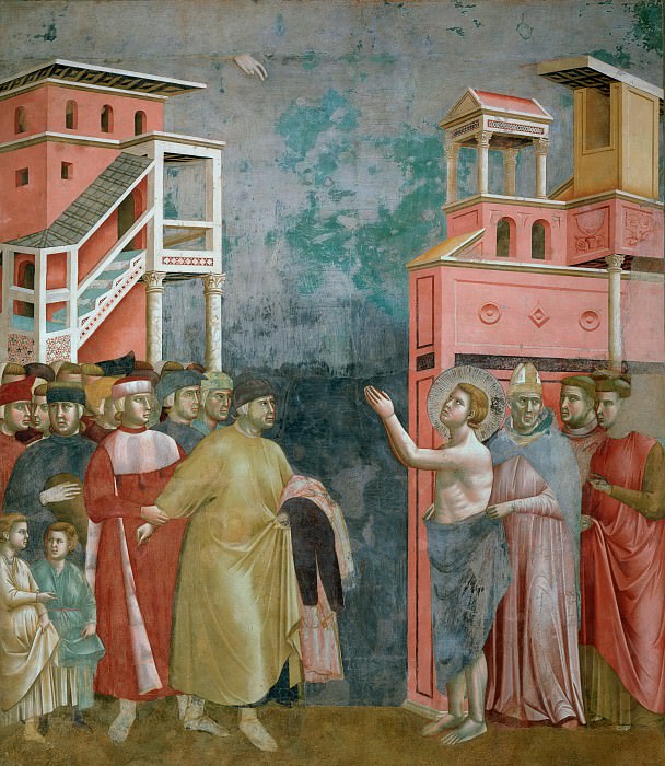 Legend of St Francis 05. Renunciation of Wordly Goods, Giotto di Bondone