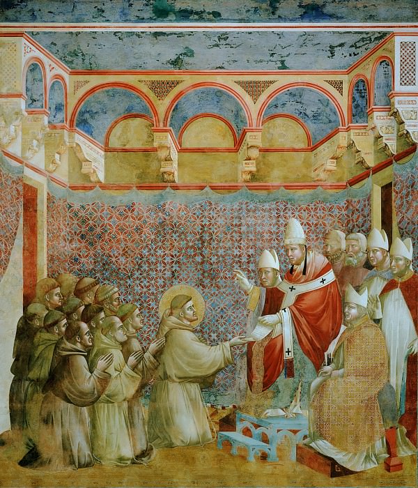 Сцены из жизни святого Франциска: 07 Утверждение устава францисканского ордена, Джотто ди Бондоне