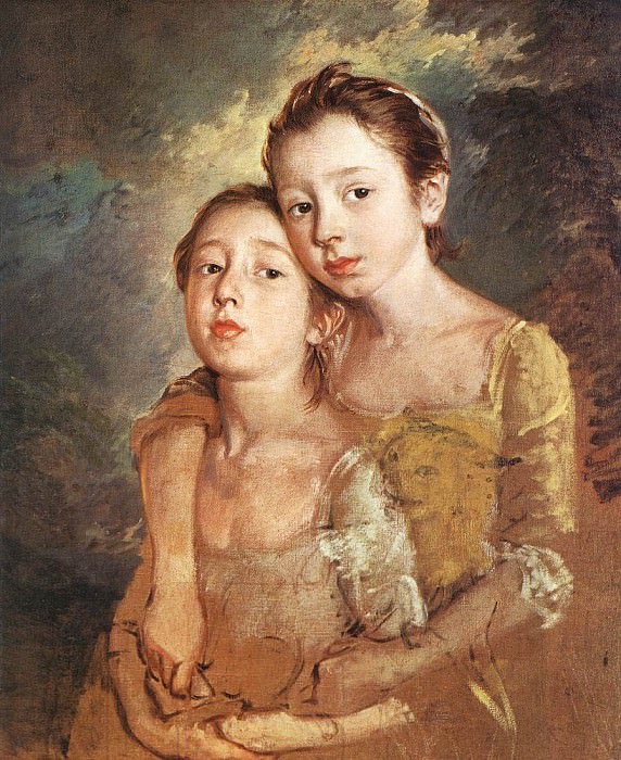 Artists daughters with a cat EUR, Thomas Gainsborough