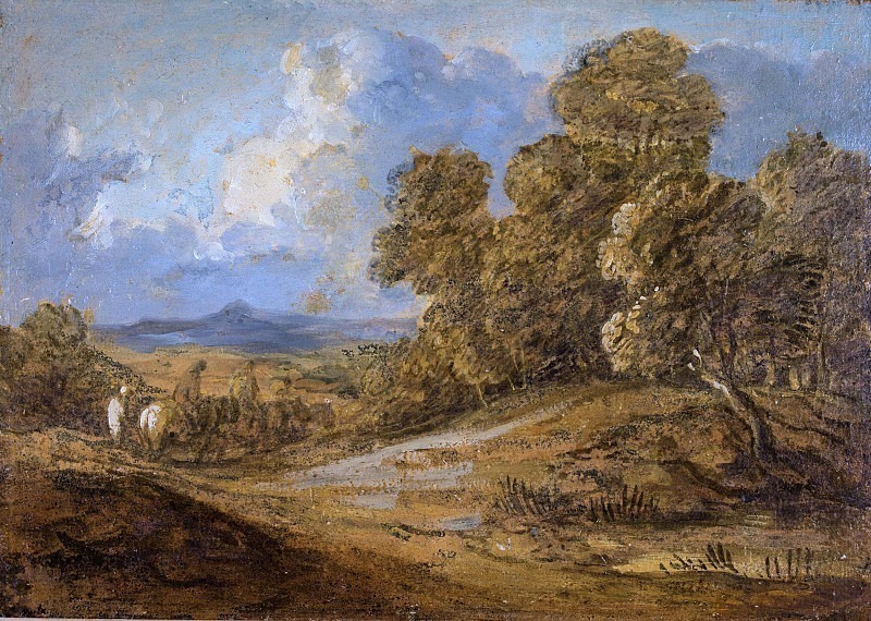 Wooded Landscape With Figures on Horseback, Thomas Gainsborough