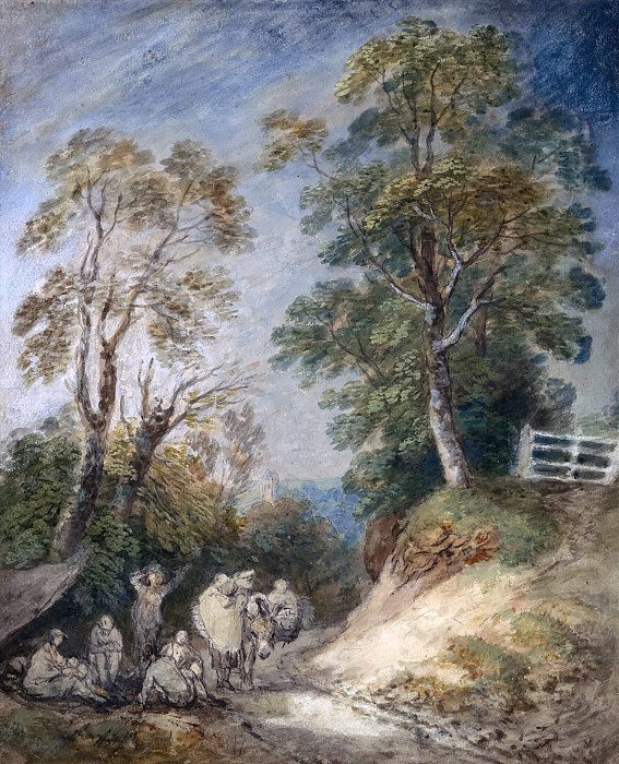 Country Lane with Gypsies Resting, Thomas Gainsborough