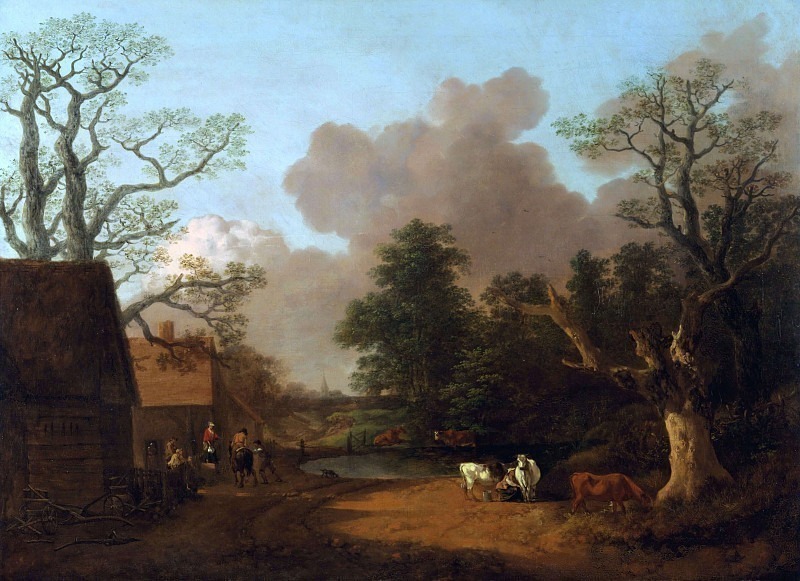 Landscape with Milkmaid, Thomas Gainsborough
