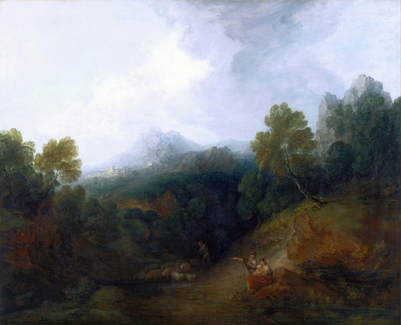 Landscape with a Flock of Sheep, Thomas Gainsborough