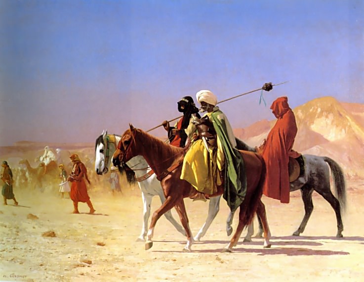 Arabs_crossing_the_Desert, Jean-Léon Gérôme