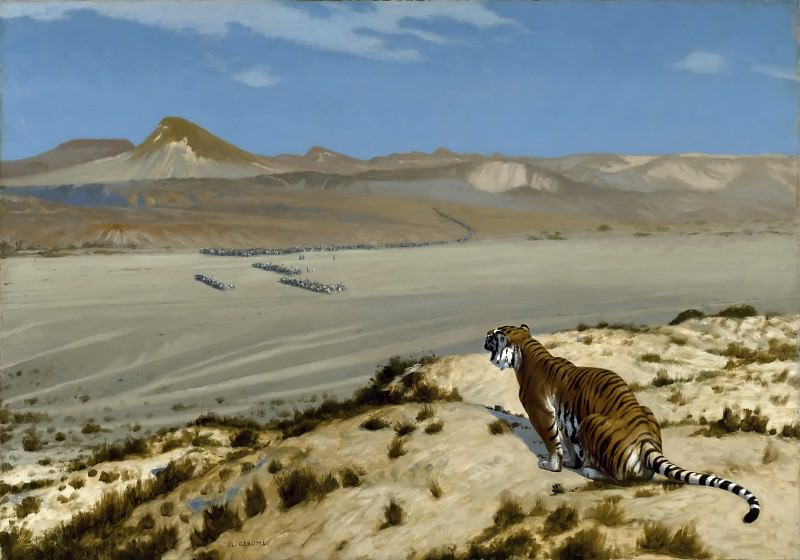 Tiger_on_the_Watch, Jean-Léon Gérôme