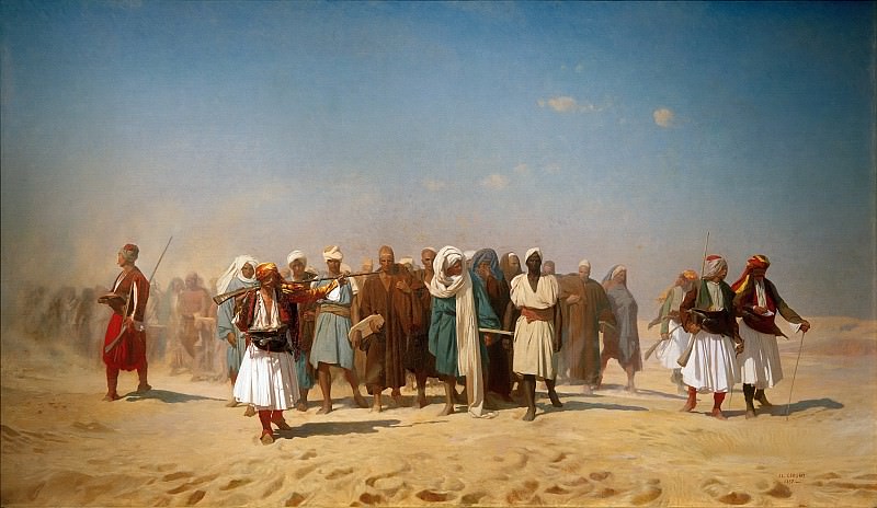 Egyptian Recruits crossing the Desert, Jean-Léon Gérôme