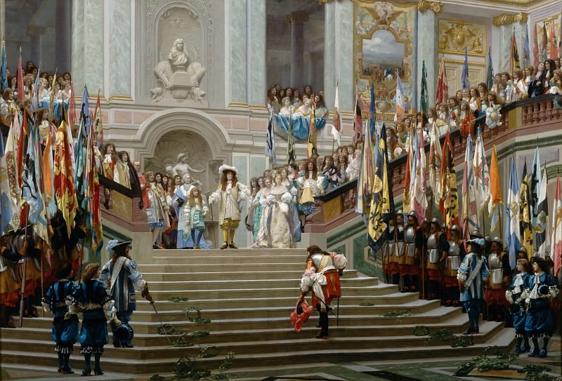 Reception del Gran Conde por Luis XIV, Versalles, 1674, Jean-Léon Gérôme