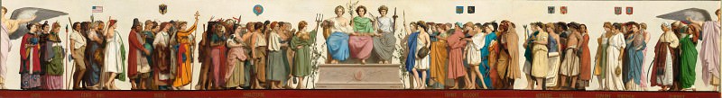 Четыре уголка мира, представляющие свою продукцию на первой международной выставке в Лондоне в 1851 году, Жан-Леон Жером