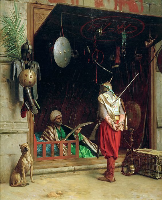 A Merchant weapons in Cairo, Jean-Léon Gérôme