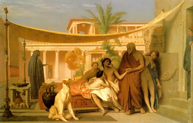 Socrates_seeking_Alcibiades_in_the_House_of_Aspasia, Jean-Léon Gérôme