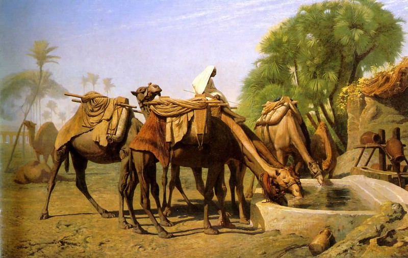 Верблюды на водопое, Жан-Леон Жером