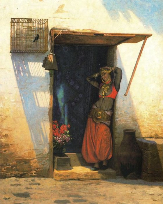 Woman from Cairo at Her Door, Jean-Léon Gérôme