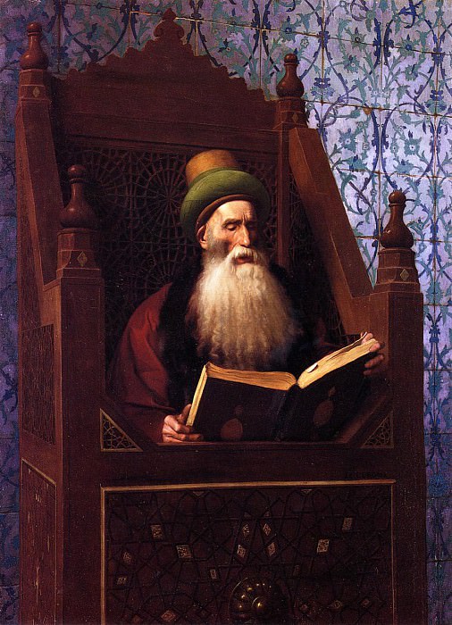 Муфтий, читающий с молитвенного помоста, Жан-Леон Жером
