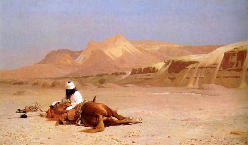 Араб со своим конем, Жан-Леон Жером
