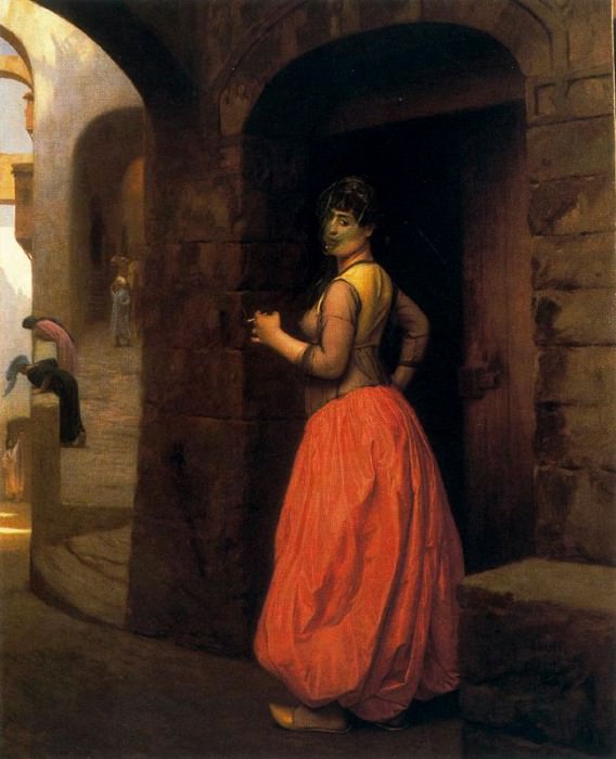 Woman from Cairo, Smoking a Cigarette, Jean-Léon Gérôme