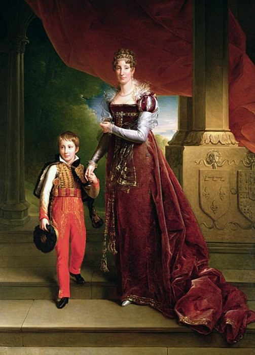 Marie Amelie de Bourbon Duchess of Orleans and her Son Prince Ferdinand 