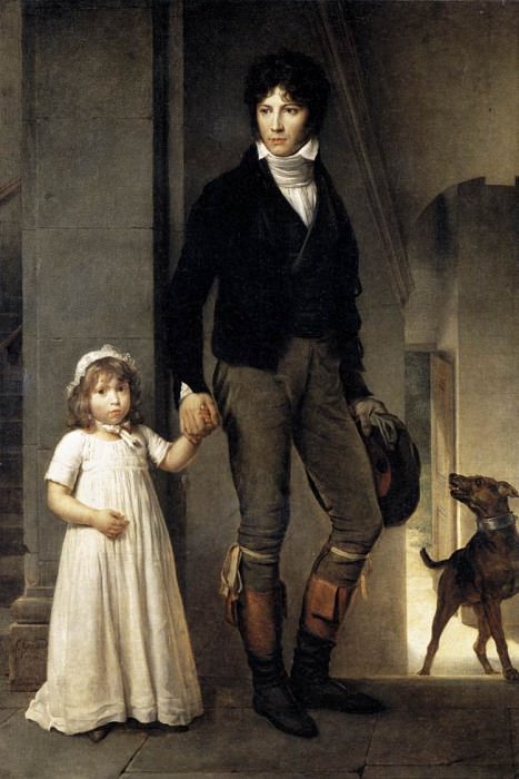 Jean Baptist Isabey Miniaturist With His Daughter, Francois Pascal Simon Gerard