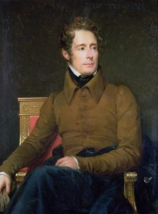 Portrait of Alphonse de Lamartine , Francois Pascal Simon Gerard