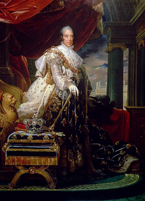 Карл X в своём коронационном костюме