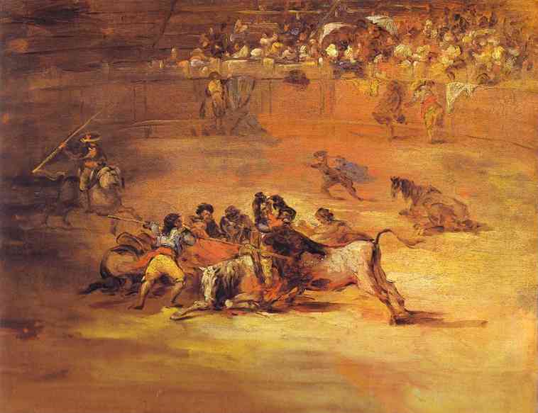 Сцена во время корриды, Франсиско Хосе де Гойя-и-Лусьентес