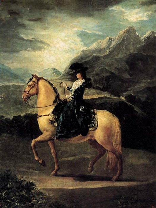 Портрет Марии Тересы де Валлабрига в седле на лошади, Франсиско Хосе де Гойя-и-Лусьентес