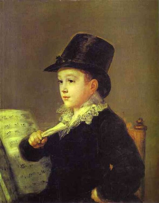 Portrait of Mariano Goya, the Artists Grandson, Francisco Jose De Goya y Lucientes