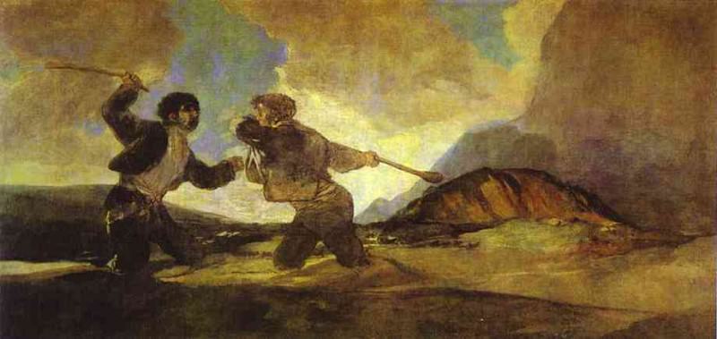 Fight with Clubs, Francisco Jose De Goya y Lucientes