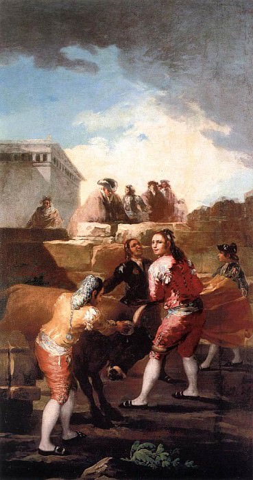 Fight with a Young Bull, Francisco Jose De Goya y Lucientes