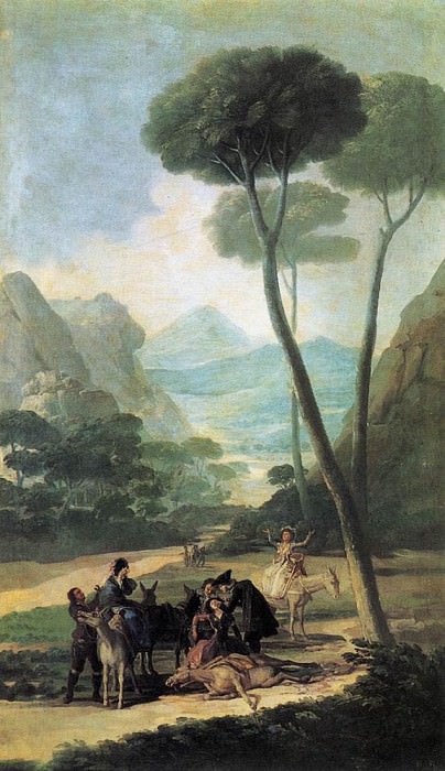 Падение Кайды с лошади, Франсиско Хосе де Гойя-и-Лусьентес