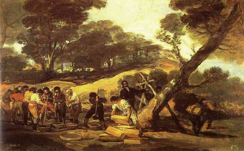 Заготовка каменной крошки в горах, Франсиско Хосе де Гойя-и-Лусьентес