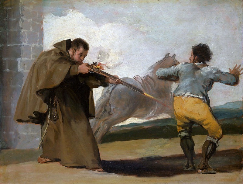 Friar Pedro Shoots El Maragato as His Horse Runs Off, Francisco Jose De Goya y Lucientes