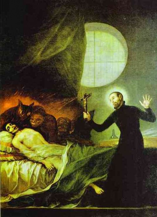 Св. Франсиск Борджа, изгоняющий нечистую силу, Франсиско Хосе де Гойя-и-Лусьентес
