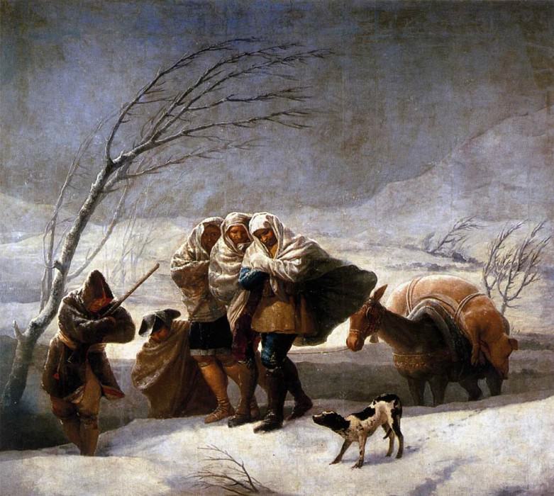 The Snowstorm, Francisco Jose De Goya y Lucientes