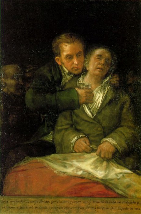1820 Self-Portrait with Doctor Arrieta, Francisco Jose De Goya y Lucientes