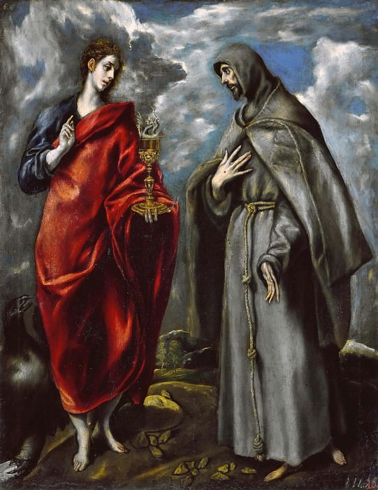 Святые Иоанн Богослов и Франциск, Эль Греко