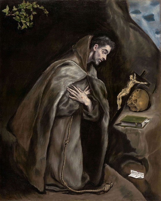 Saint Francis Kneeling in Meditation, El Greco
