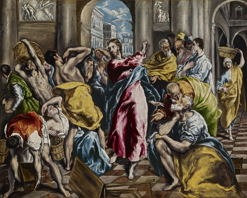 Изгнание торгующих из храма, Эль Греко
