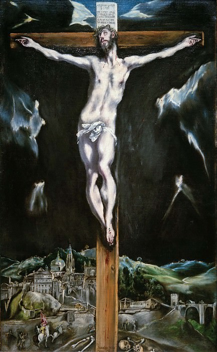 Распятый Христос на фоне Толедо, Эль Греко