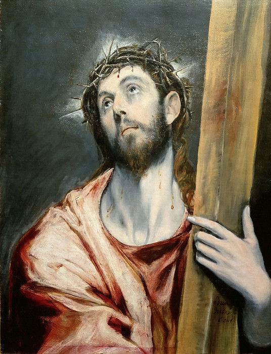 Christ with the cross, El Greco