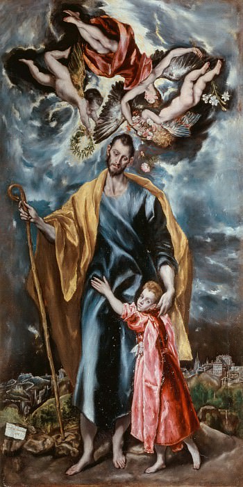 Saint Joseph and the infant Jesus, El Greco