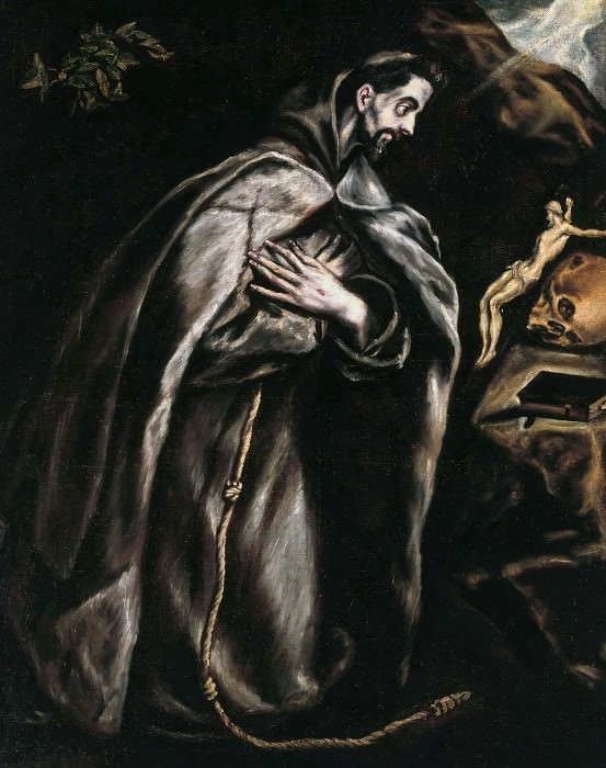 St. Francis praying, El Greco